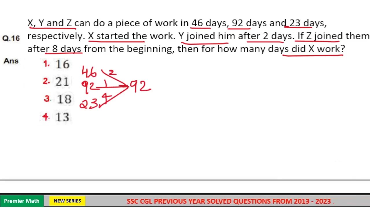 X, Y and Z can do a piece of work in 46 days, 92 days and 23 days