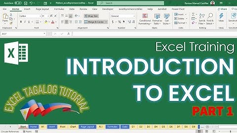 [Excel Tagalog Tutorial #1]  Introduction to Excel
