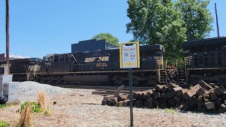 Sound On For Horns As NS Intermodal Goes Through Downtown Greensboro, NC