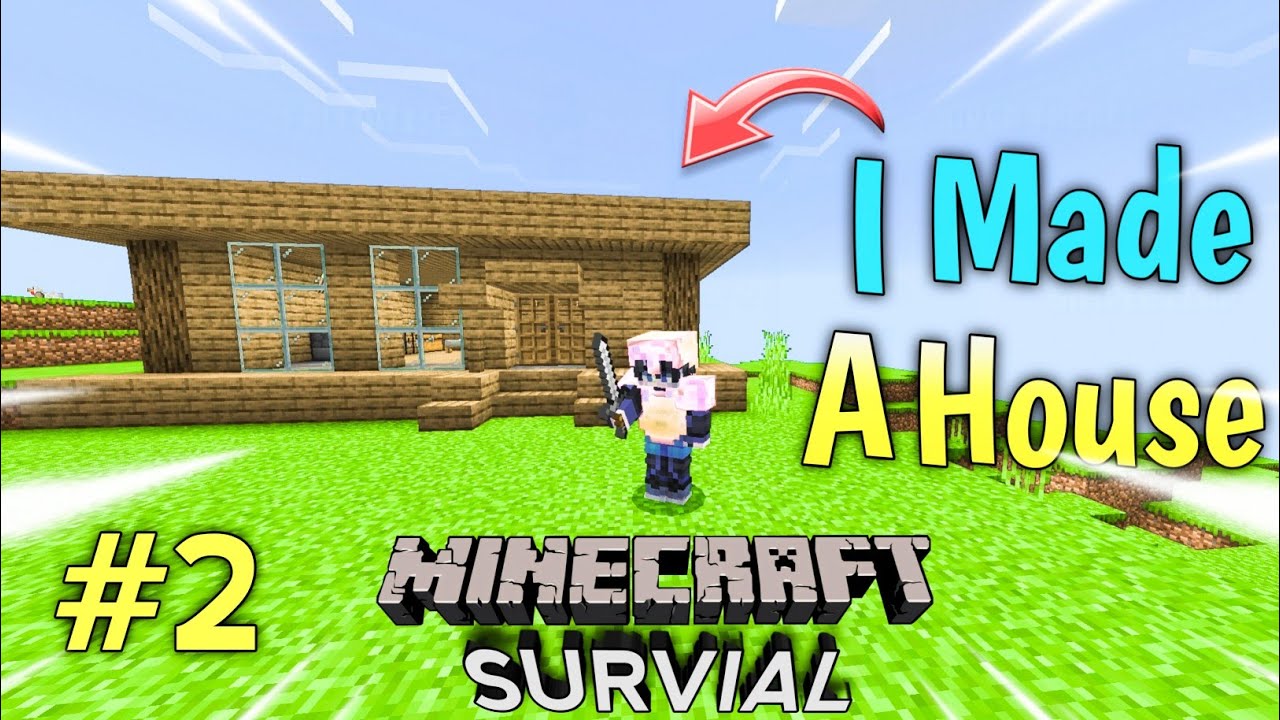 I Made A House in Minecraft survival series | part-2 ( MCPE 1.19 ...