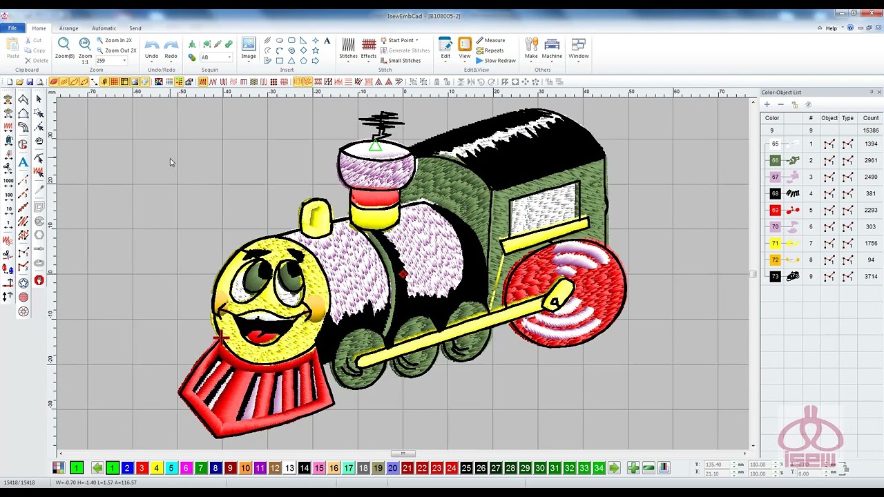 Embroidery Digitizing software-automatic design convertion