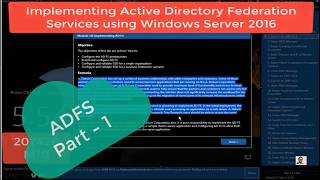 ADFS single sign on part 1 windows server 2016