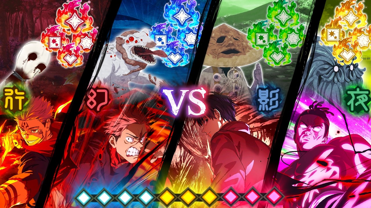 JJK Phantom Parade: 10* Clear ALL 4 HARD Cursed Sweep Bosses!!!