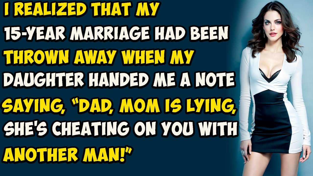 I realized that my 15-year marriage had been thrown away when my daughter handed me a note saying,