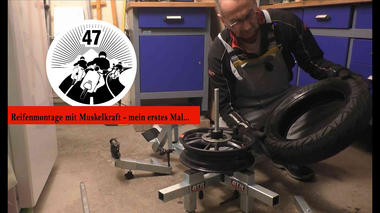 Reifenmontage mit Muskelkraft - mein erstes Mal mit einem manuellen Montiergerät
