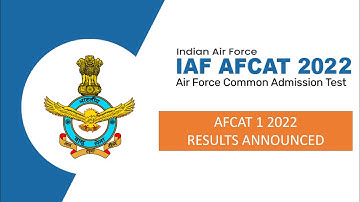 AFCAT 1 2022 Results announced.