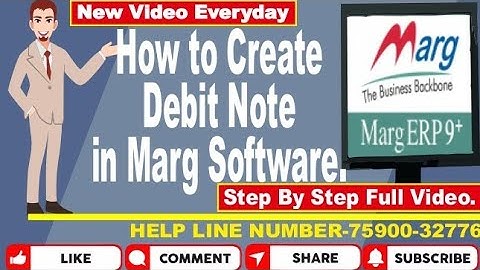 HOW TO CREATE DEBIT NOTE IN MARG SOFTWARE | DEBIT NOTE IN MARG ERP FULL VIDEO IN HINDI.