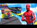 Team Spider Man ALL Spiderman Squad With BUS | GTA 5 MODS