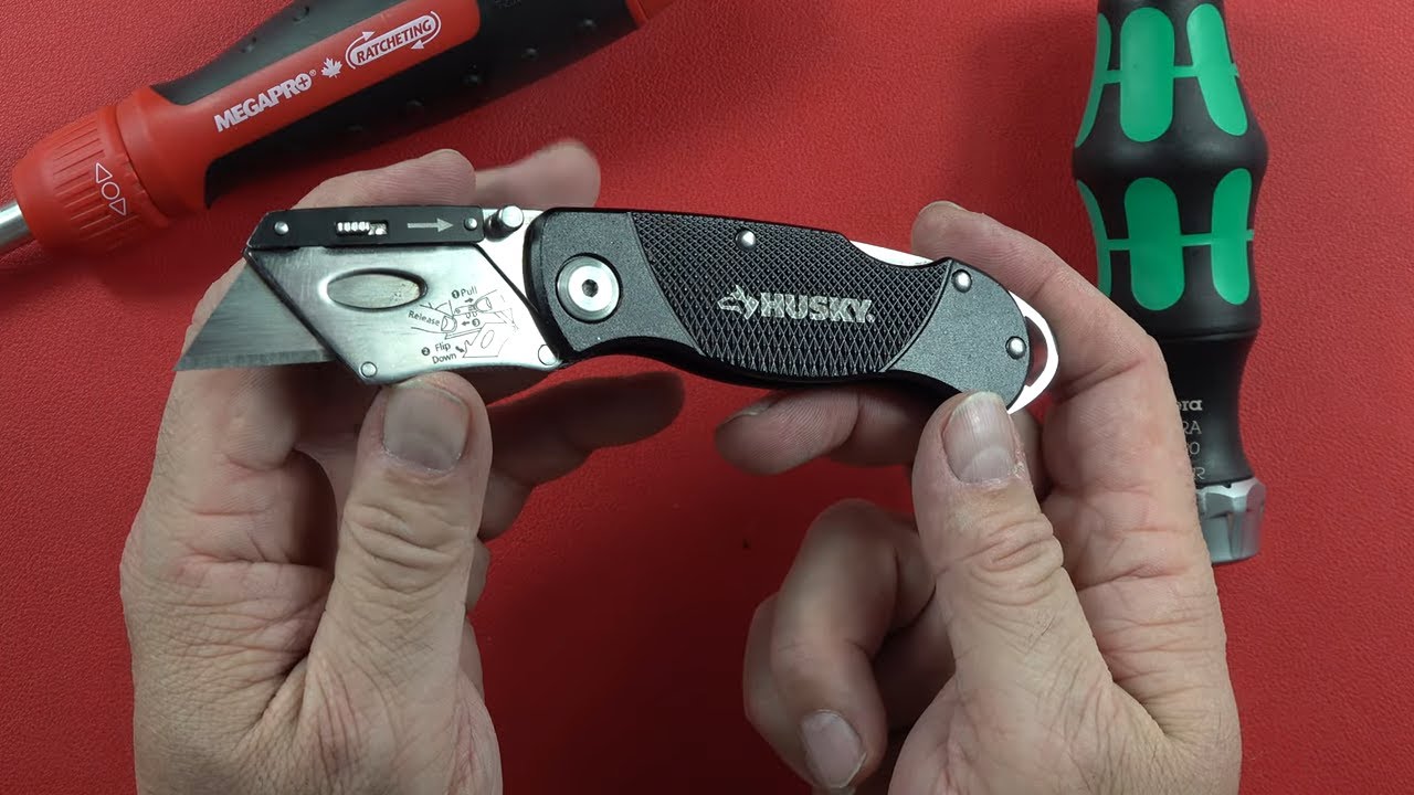 Husky Utility Folding knife tool Review 