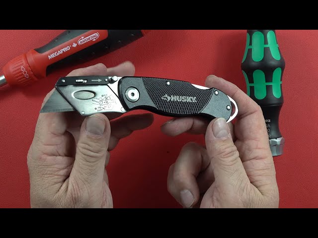 Husky 2-in-1 FOLDING UTILITY KNIFE & SPORTING KNIFE