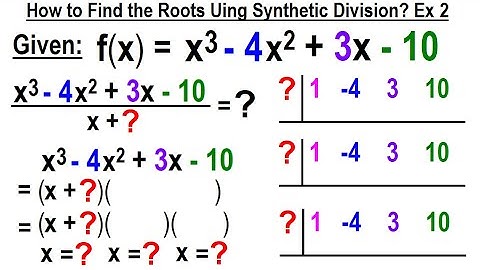 Algebra - Ch. 50: Synthetic Division (10 of 16) How to Find The Roots Using Synthetic Division Ex. 2