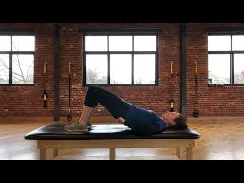 Glute Bridge (with ball squeeze)