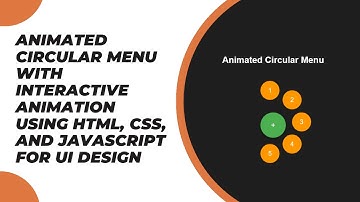 Animated Circular Menu with HTML, CSS, and JavaScript | Step-by-Step Guide 🌀✨