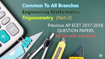 AP ECET 2017 & 2018 Previous Paper MCQs || Engineering Maths || Common to All || Trigonometry Part 2