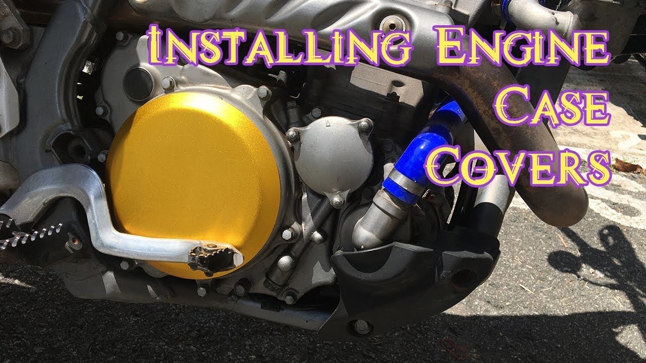JFG RACING Gold Engine Ignition Clutch Case Cover Guards Kit Protector Set For Kawasaki KLX400 Suzuki DRZ400S DRZ400SM DRZ400E