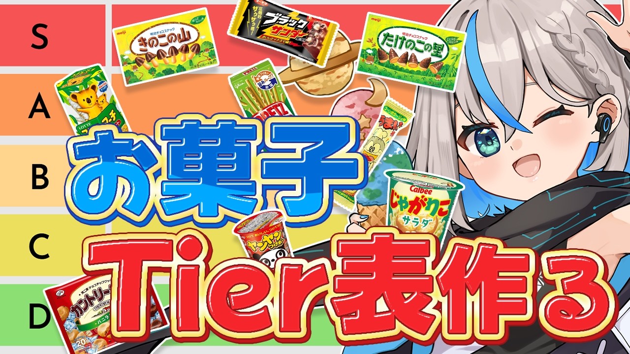 【お菓子Tier表】辛口食レポしながらお菓子についてみんなで考える配信【推乃りぴあ/新人VTuber】