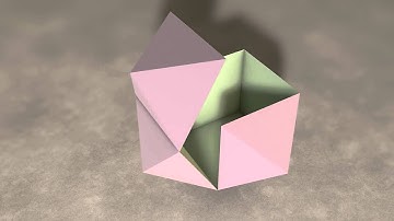 Cube Which Transform Itself Into Rhombic Dodecahedron / Куб, превращающийся в ромбододекаэдр