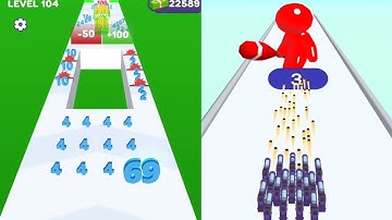 Number Run vs Ammo Rush just vs run mode ASMR android game