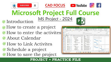 MS Project Full Course 2024 | Introduction | Project|Activity|Calendar|WBS|Schedule|Microsoftproject