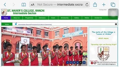 St Xavier College ranchi intermediate 3rd Provisional Selection List update 2020