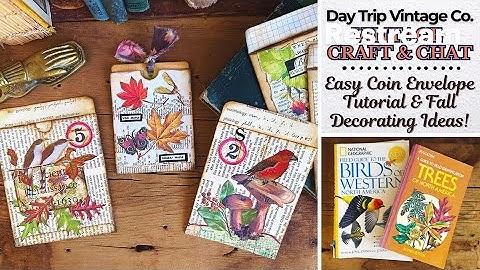 Handmade Coin Envelope Tutorial & Easy Fall Collage | Junk Journal Decorating Ideas #craftwithme