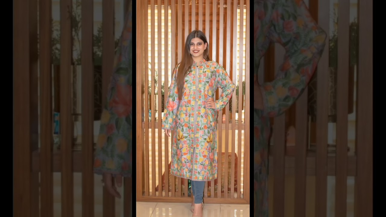 kashmiri Ari work long coat cum jacket designs#❤💕💖
