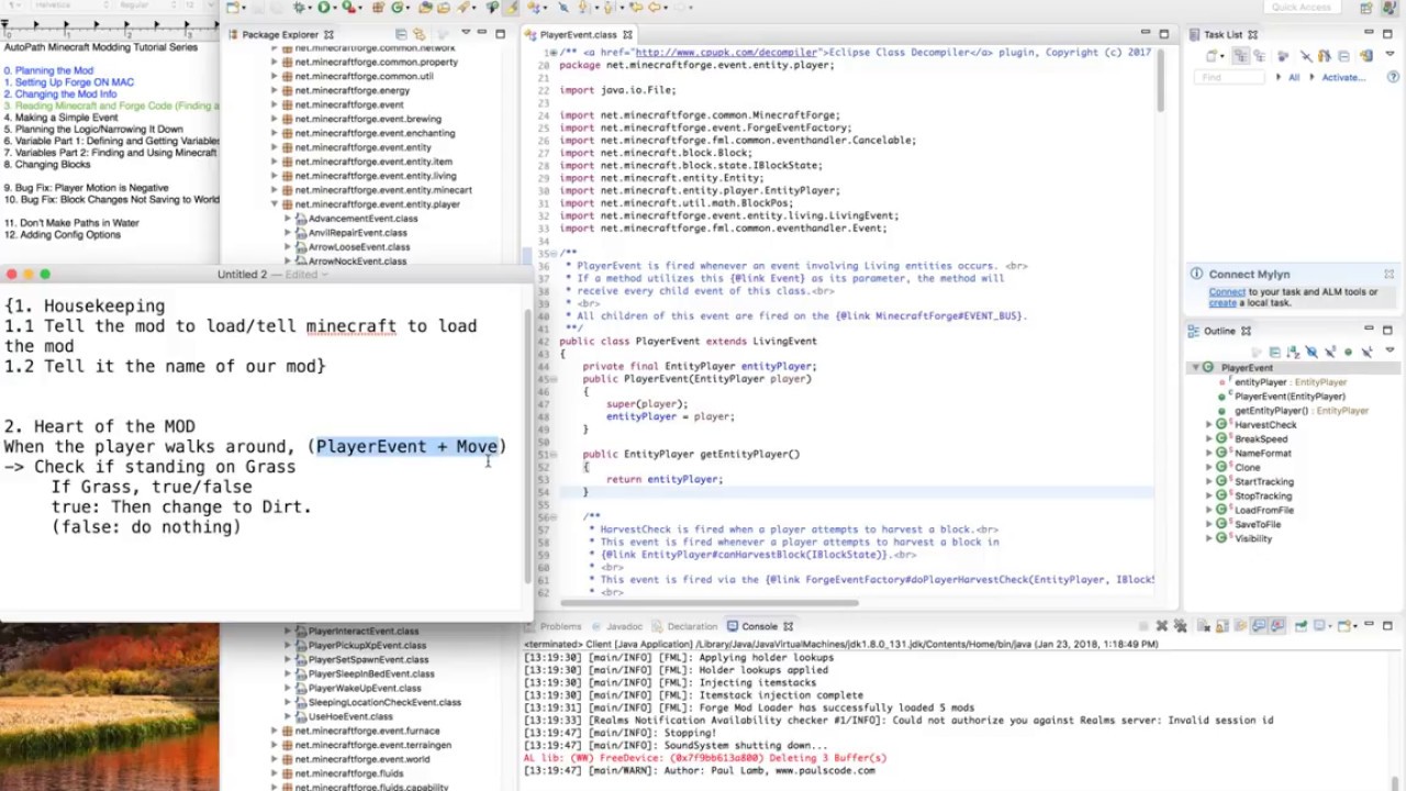 Minecraft Modding Code Examples Minecraft Modding 4: Finding and Reading Minecraft Code - YouTube