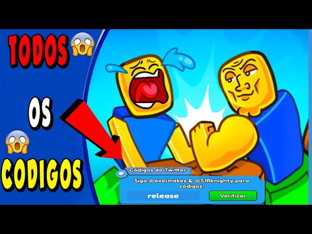 Roblox - Códigos do Arm Wrestling Simulator Codes (dezembro 2023) -  Critical Hits