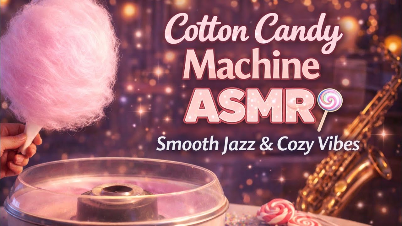 Cotton Candy Machine ASMR 🍭 | Smooth Jazz & Cozy Vibes