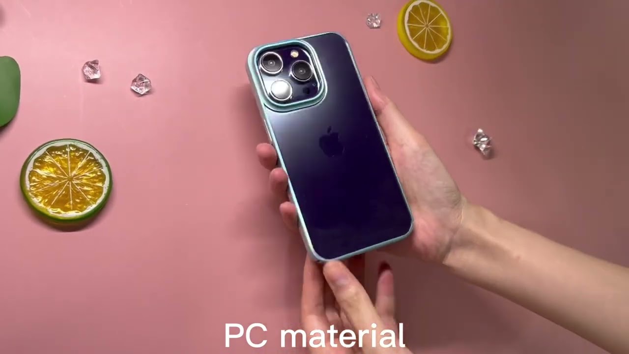 New design color plated transparent PC iPhone14 series phone case