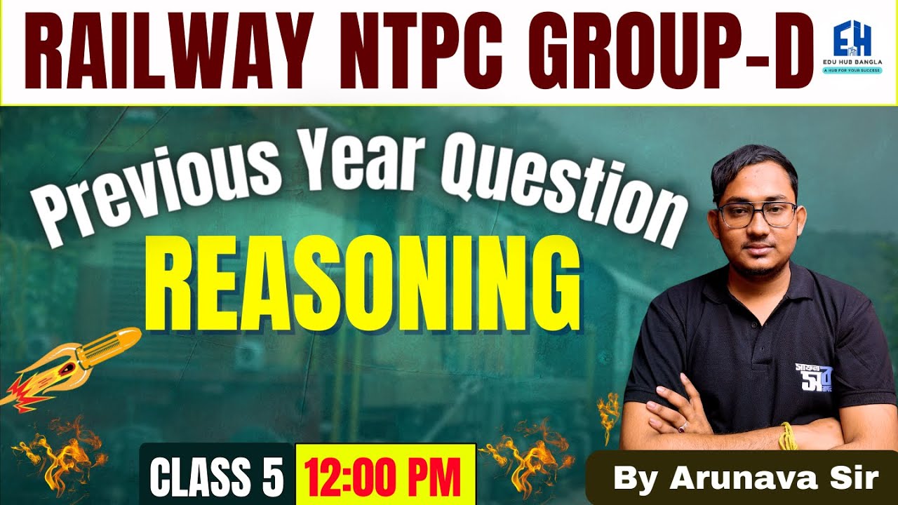 RRB Group D, NTPC, SSC Reasoning Previous Year Question Paper in ...