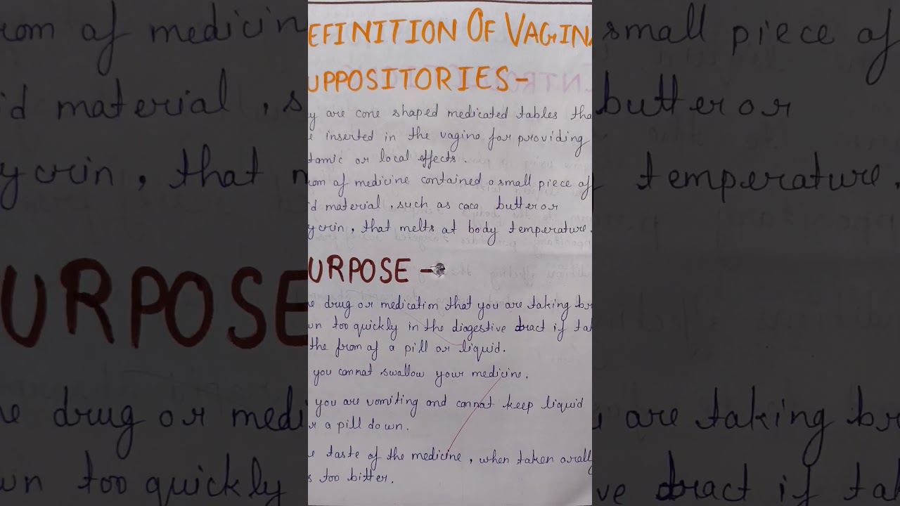 Insertion of suppository and rectal vaginal examination Procedure in Bsc nursing