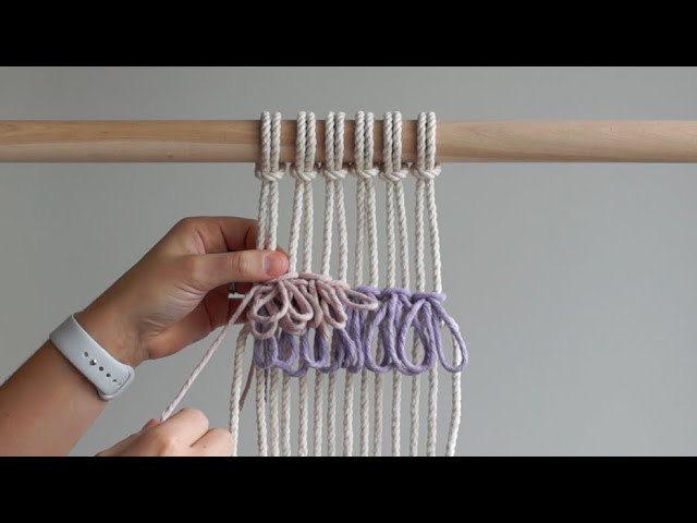 DIY Macrame for Beginners/Macraweave Tutorial: Soumak Weave! 