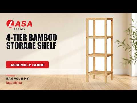 4-Tier Bamboo Storage Shelf – Assembly