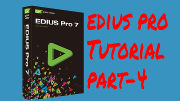 edius pro 7.5 Tutorial part4 user setting and changes