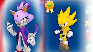 Sonic Dash: Blaze vs Super Sonic Full Speed Gameplay P-1 DS012..!!
