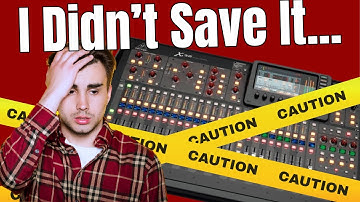 How To Save Your Behringer X32 Mix Settings Forever!