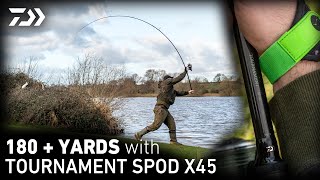 180+ YARD CAST with the Daiwa TOURNAMENT SPOD X45 rod | Jack Meyer | Carp Fishing | Daiwa Carp