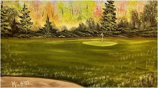 From the Sand Trap - Landscape Oil Painting