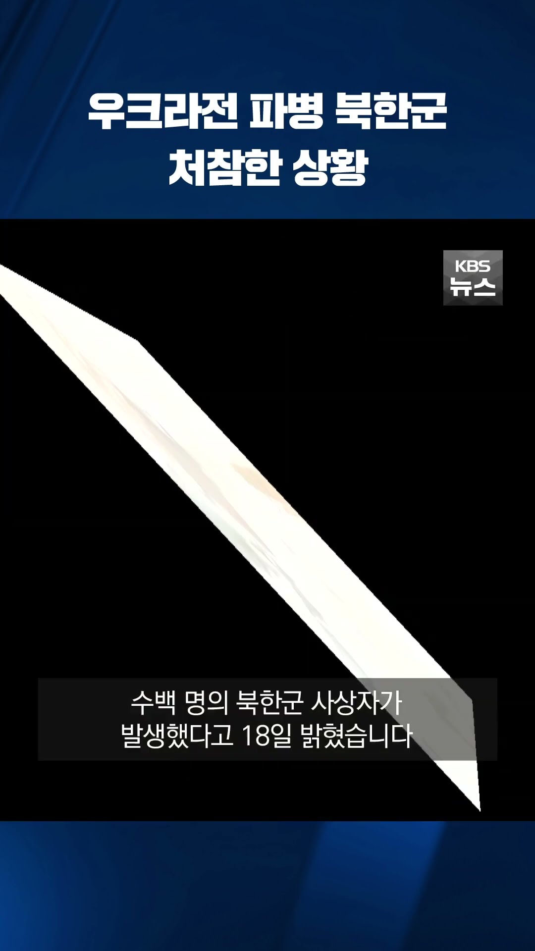 우크라전 파병 북한군 처참한 상황 #shorts / KBS