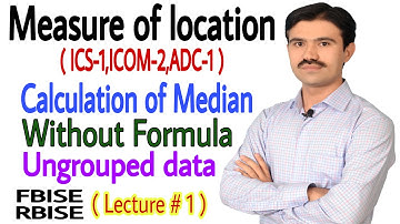 #1 how to calculate median for ungrouped data | without using formula | in urdu hindi | statistics