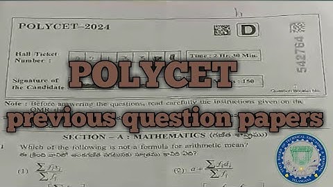 ts POLYCET previous question papers | polycet previous papers | polycet question paper 2024