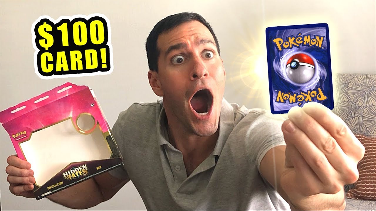 *I PULLED THE $100 POKEMON CARD!* Opening HIDDEN FATES New Pokemon ...