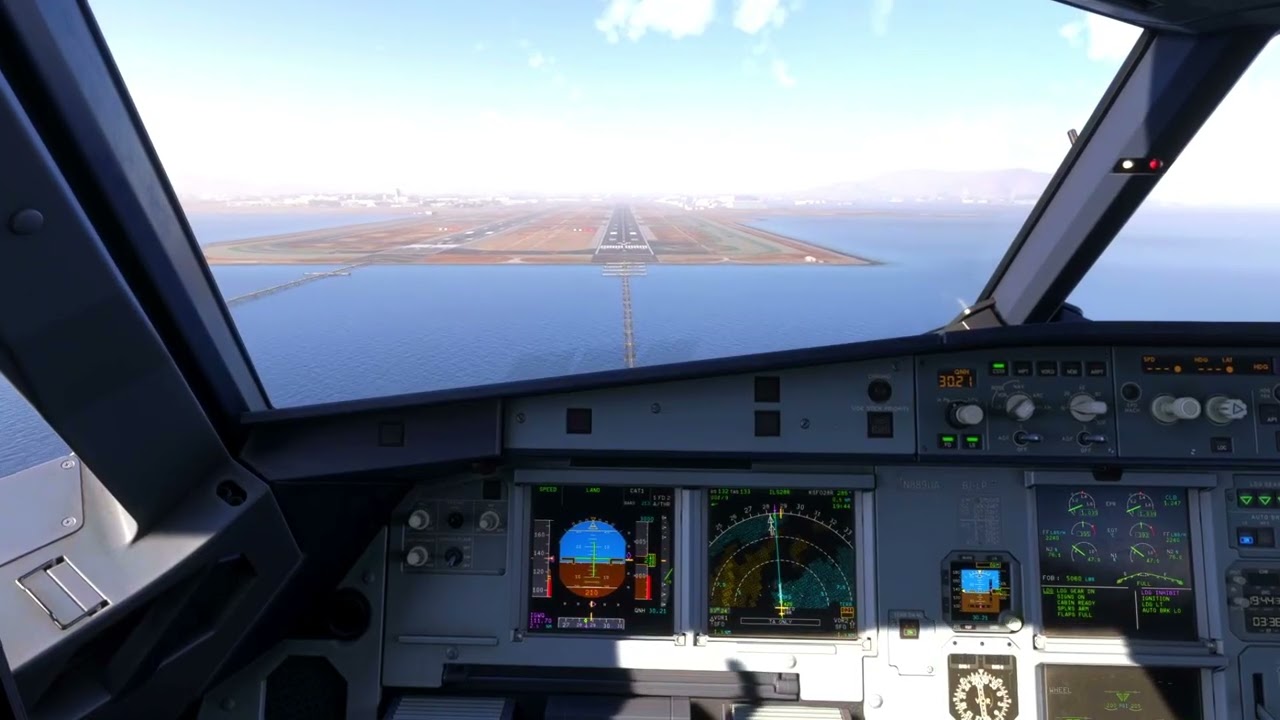 Ultra Settings Msfs2024 A319 Foggy Approach at SFO/KSFO