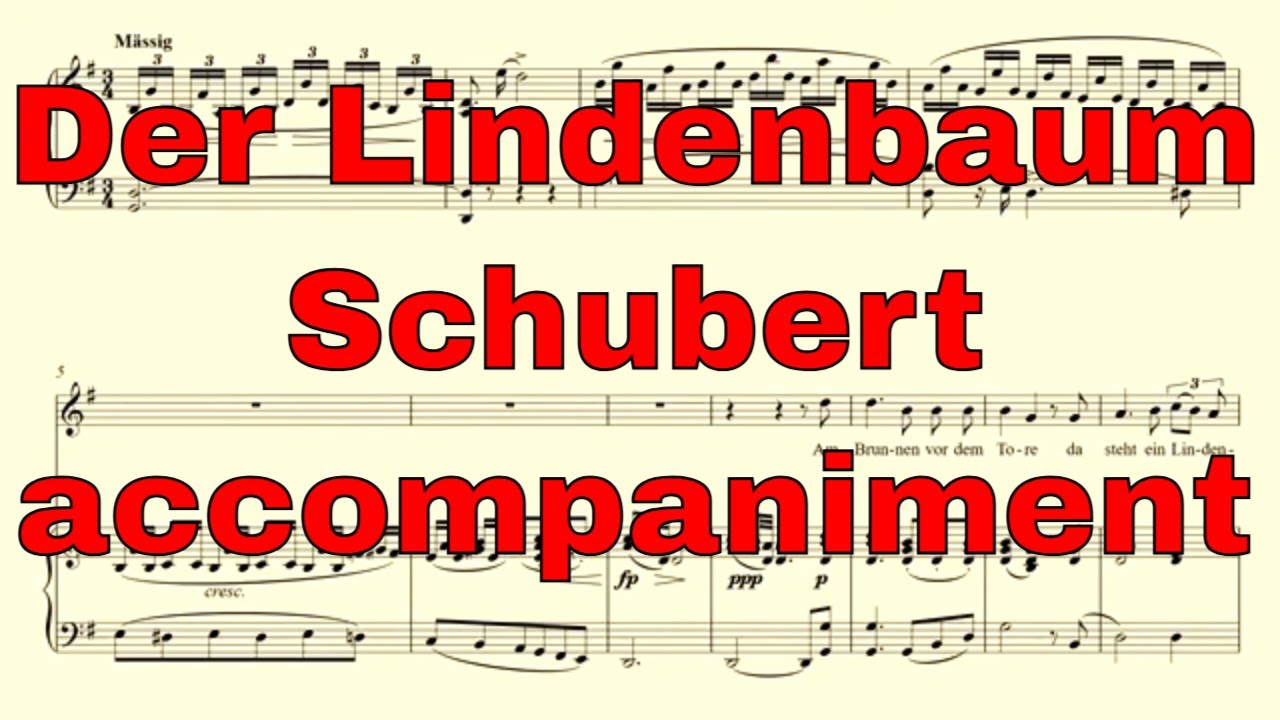 Der Lindenbaum accompaniment in G major - Schubert