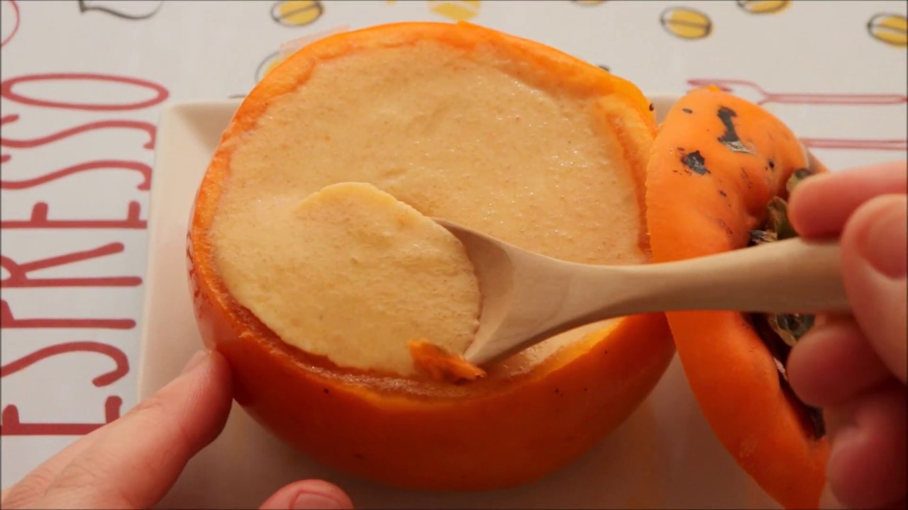 Recette de gelée de kaki au lait sans gélatin en 2 ingrédients!  et très facile et rapid