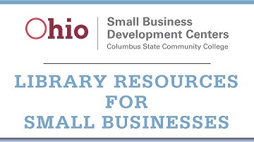 Library Resources for Small Businesses - Small Ventures Progress Not Panic Series