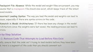 Fixing Model and Weights Loading Issues from TensorFlow Checkpoints