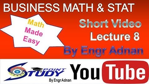 MTH302 Short Video|  Lecture  8 | VU Short Lecture |MTH 302 Short Videos|Learn Excel