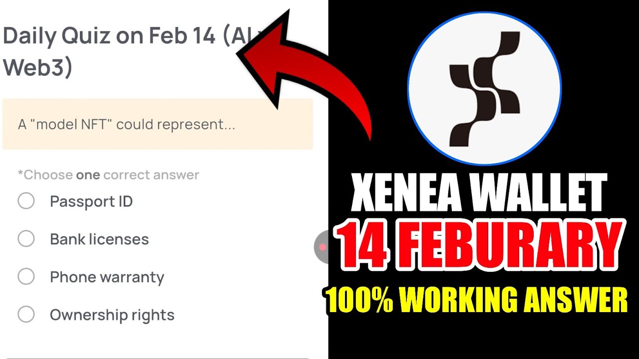 Xenea Wallet Quiz Answer 14 FEBRUARY | Xenea Wallet Quiz 14 FEB | Xenea Wallet Voucher Code Today